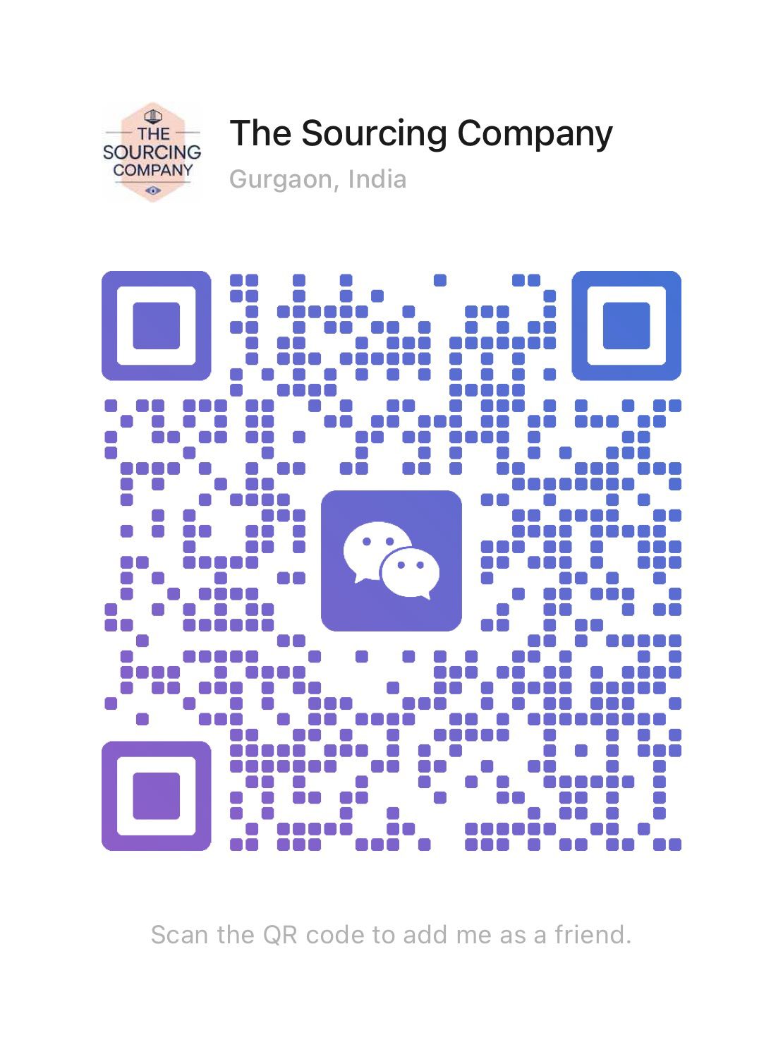 Scan to connect on WeChat with The Sourcing Company